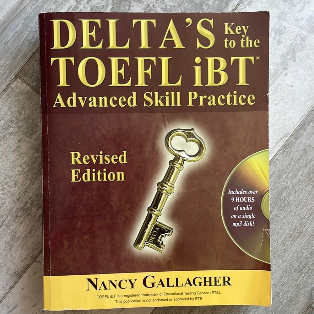 2pcs DELTA'S Key to the TOEFL iBT Advanced Skill Practice